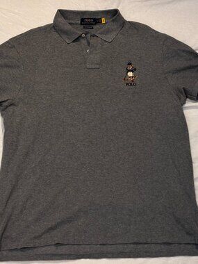 Polo Ralph Lauren Knit Men’s Size XL Casual Bear Logo Fit Navy Classic Fit